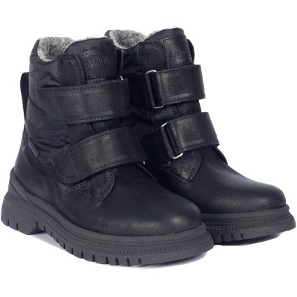 Angulus Black/Black Recycled Ripstop Tex-Snørestøvle Med Logostrop - Str. 33