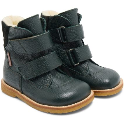 Angulus Deep Teal/Deep Teal Tex-Støvle Med Velcrolukning - Str. 28