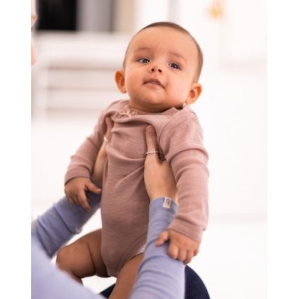 Body I 1x1 Rib Med Knapper I 100% Merino Uld, Oeko-texÂ® 56 Soft Rose