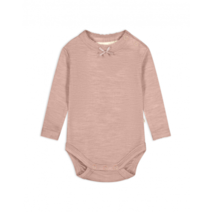Body I 1x1 Rib Med Knapper I 100% Merino Uld, Oeko-texÂ® 62 Soft Rose