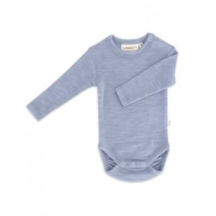 Body Med Lang Ærme Og Rund Hals I 100% Økologisk Merino Uld Til Baby