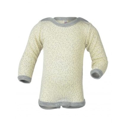 Body Med Lange Ærmer I Merino Uld Og Silke 50/56 Nature/dots