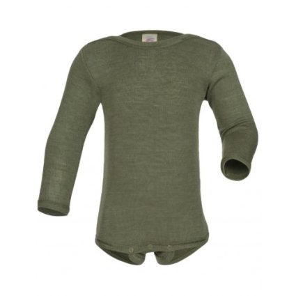 Body Med Lange Ærmer I Merino Uld Og Silke 50/56 Olive