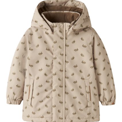 LIL ATELIER Vinterjakke SNOW10 Oxford Tan Rabbit