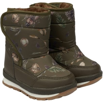 MIKK-LINE Vatterede Vinterstøvler Burn Olive