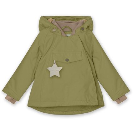MINI A TURE Wang Fleece Vinterjakke Mosstone - Str. 9 mdr/74
