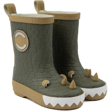 Mikk-Line Dusty Olive Dragon 3D Gummistøvler - Str. 22