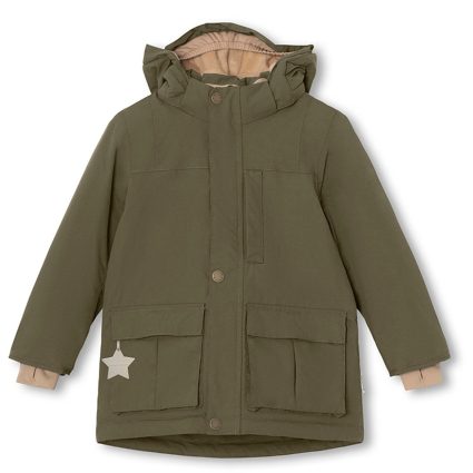 Mini A ture Olive night Kastorio Fleece Vinterjakke - Str. 10 år/140