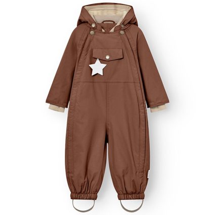 Mini A ture Rootbeer brown Wisti Fleece Flyverdragt - Str. 4 år/104