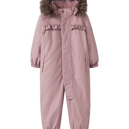NAME IT Flyverdragt Frill Snow10 Glitter Woodrose
