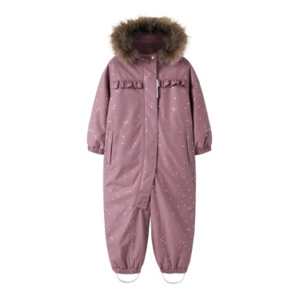 NAME IT Flyverdragt Snow10 Glitter Hearts Wistful Mauve