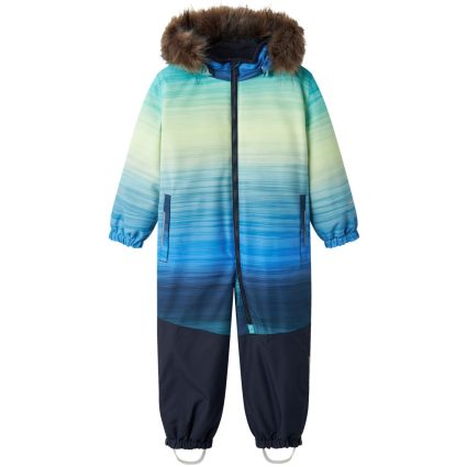 Name It Dark Denim Flow Snow10 Flyverdragt Line AOP Fo - Str. 128
