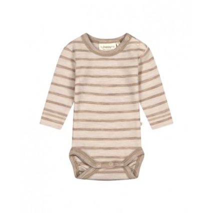 Stribet Body I 1x1 Rib Med Knapper I 100% Merino Uld, Oeko-texÂ®