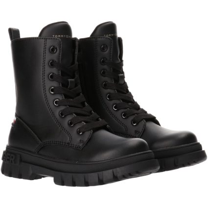 Tommy Hilfiger Black Lace-Up Støvle - Str. 37
