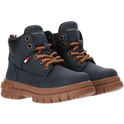 Tommy Hilfiger Blue Lace-Up Støvle - Str. 26